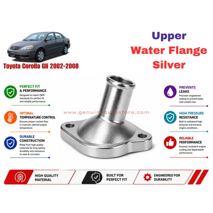 Buy Toyota Corolla Gli 2002-2008 Upper Water Flange Silver in Pakistan