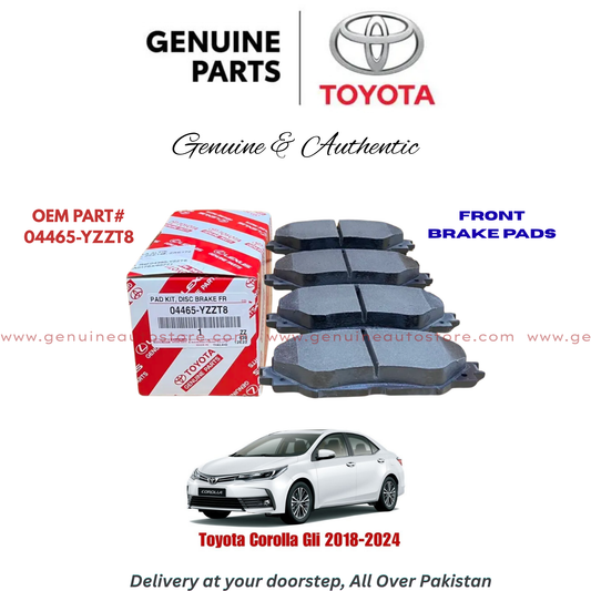 Buy Toyota Corolla Gli 2018-2024 Front Brake Pads Toyota Genuine 04465-YZZT8 in Pakistan.