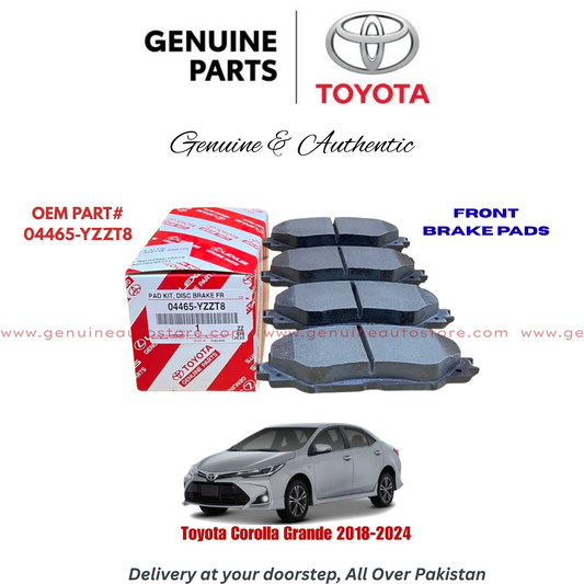 Buy Toyota Corolla Grande 2018-2024 Front Brake Pads Toyota Genuine 04465-YZZT8 in Pakistan