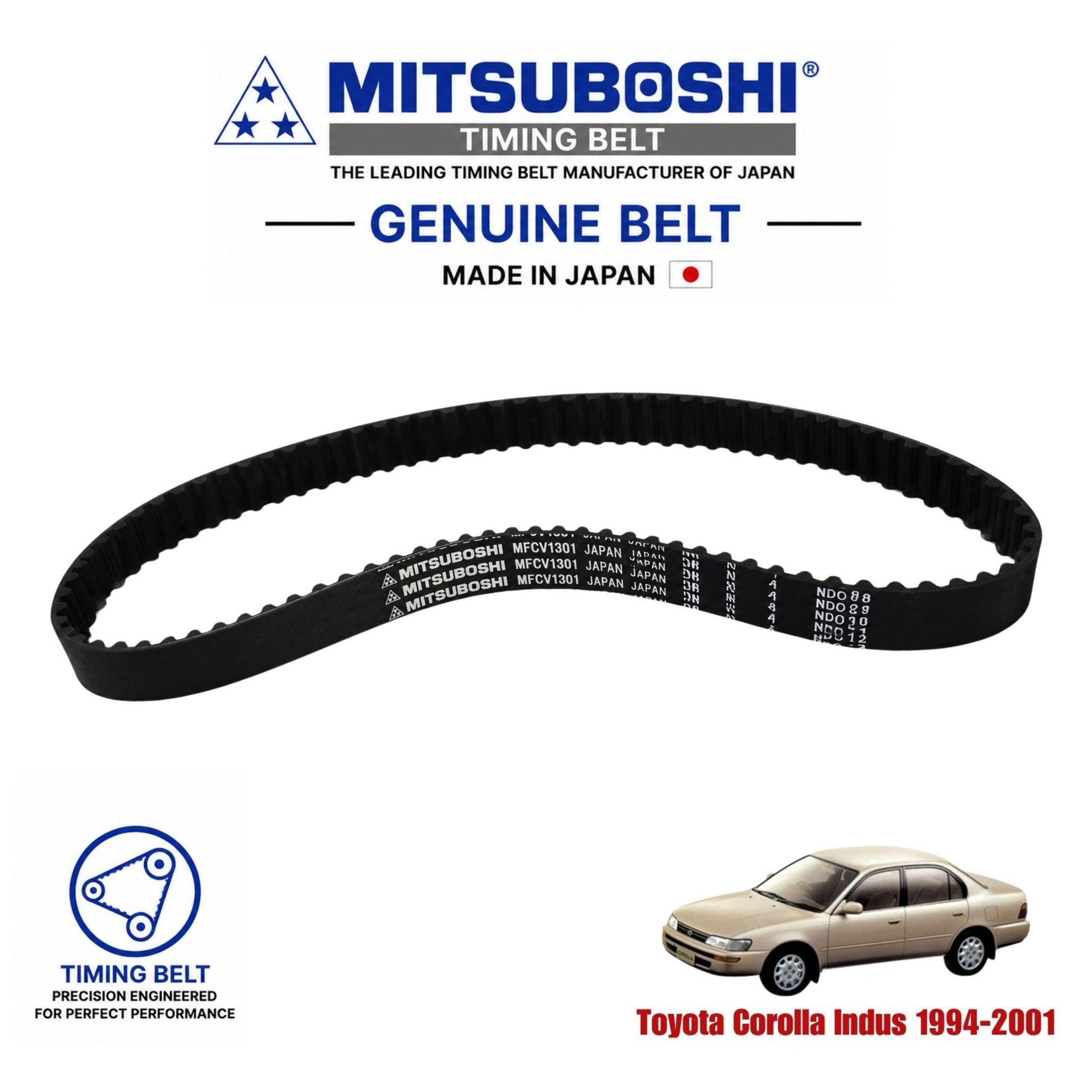 Buy Toyota Corolla Indus 1994-2001 Timing Belt Japan - Mitsuboshi in Pakistan 