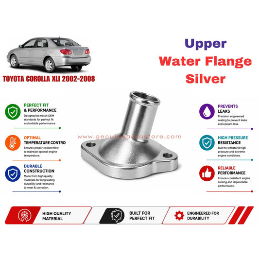 Buy Toyota Corolla Xli 2002-2008 Upper Water Flange Silver in Pakistan
