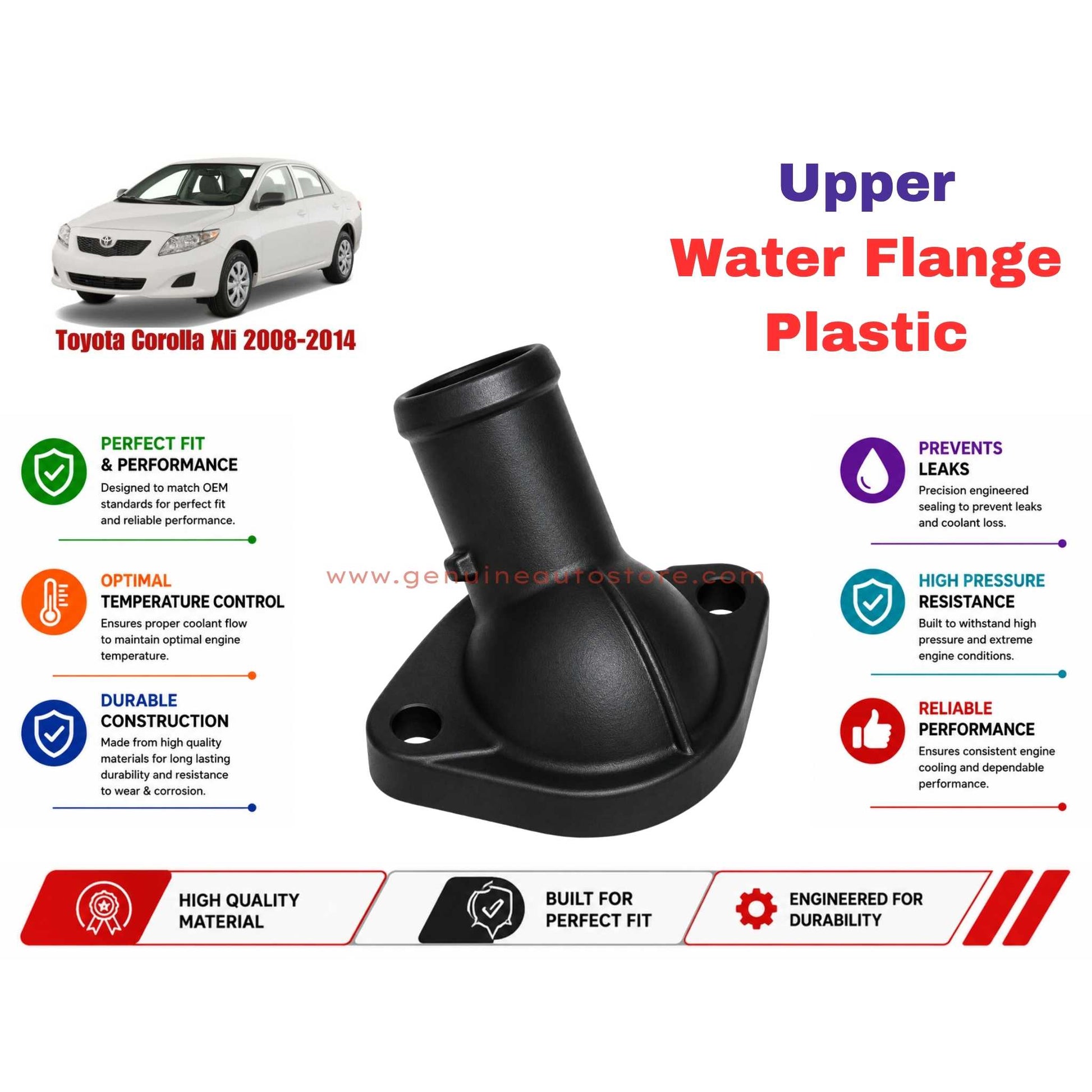 Buy Toyota Corolla Xli 2008-2014 Upper Water Flange Plastic in Pakistan