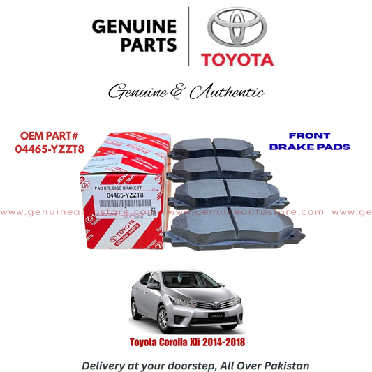 Buy Toyota Corolla Xli 2014-2018 Front Brake Pads Toyota Genuine 04465-YZZT8 in Pakistan