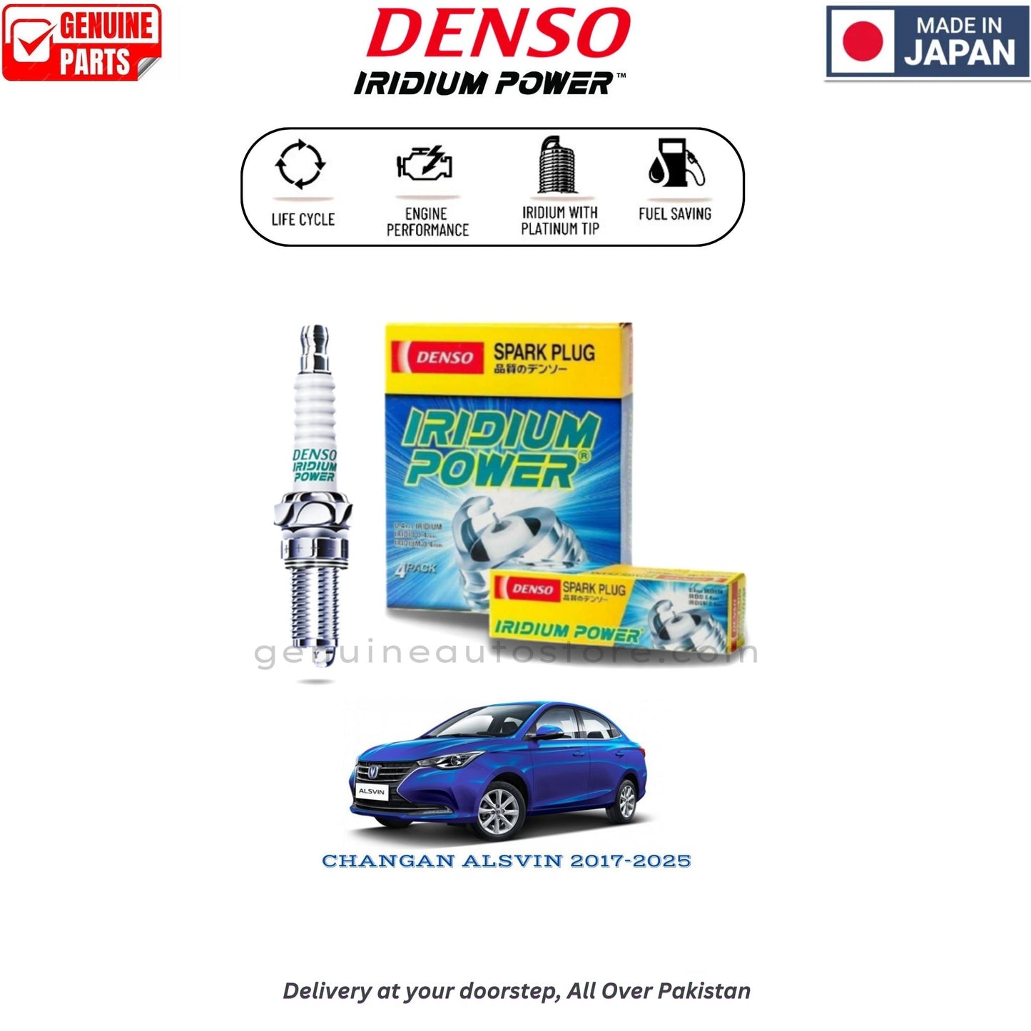 CHANGAN ALSVIN 2017-2025  Denso Iridium Spark Plug in Pakistan, 100% Genuine, Reliable, Best Price, Cash on Delivery Available  