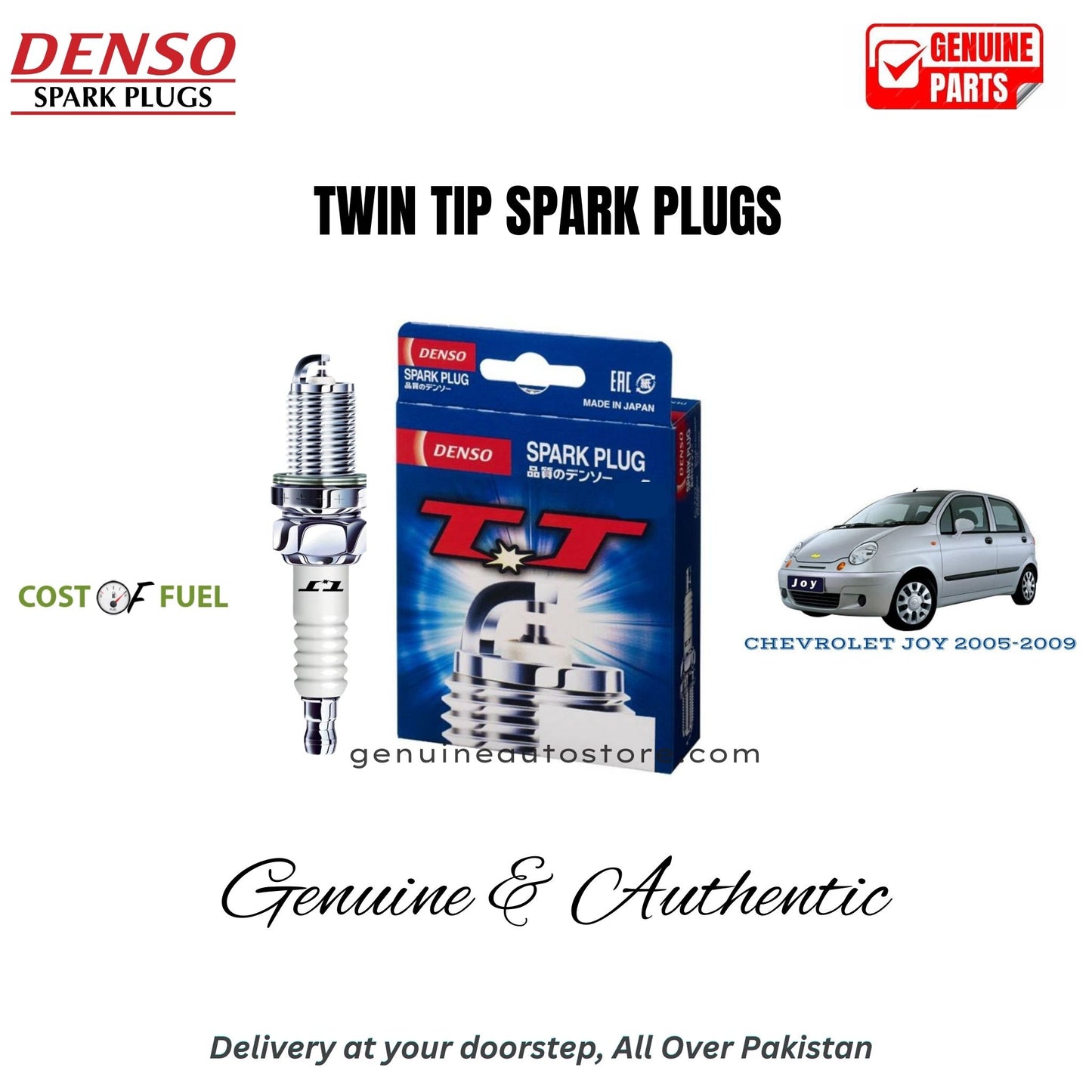 CHEVROLET JOY 2005-2009 DENSO Twin Tip Spark Plugs 4pcs in Pakistan – genuine replacement, better mileage and smooth performance