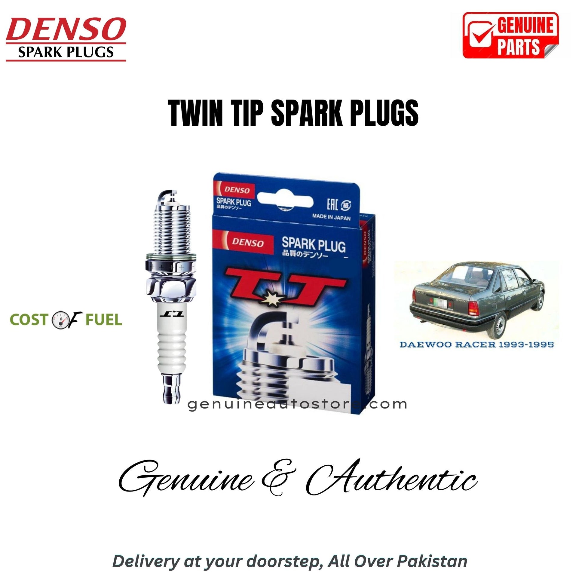 DAEWOO RACER 1993-1995 DENSO Twin Tip Spark Plugs 4pcs in Pakistan – genuine replacement, better mileage and smooth performance