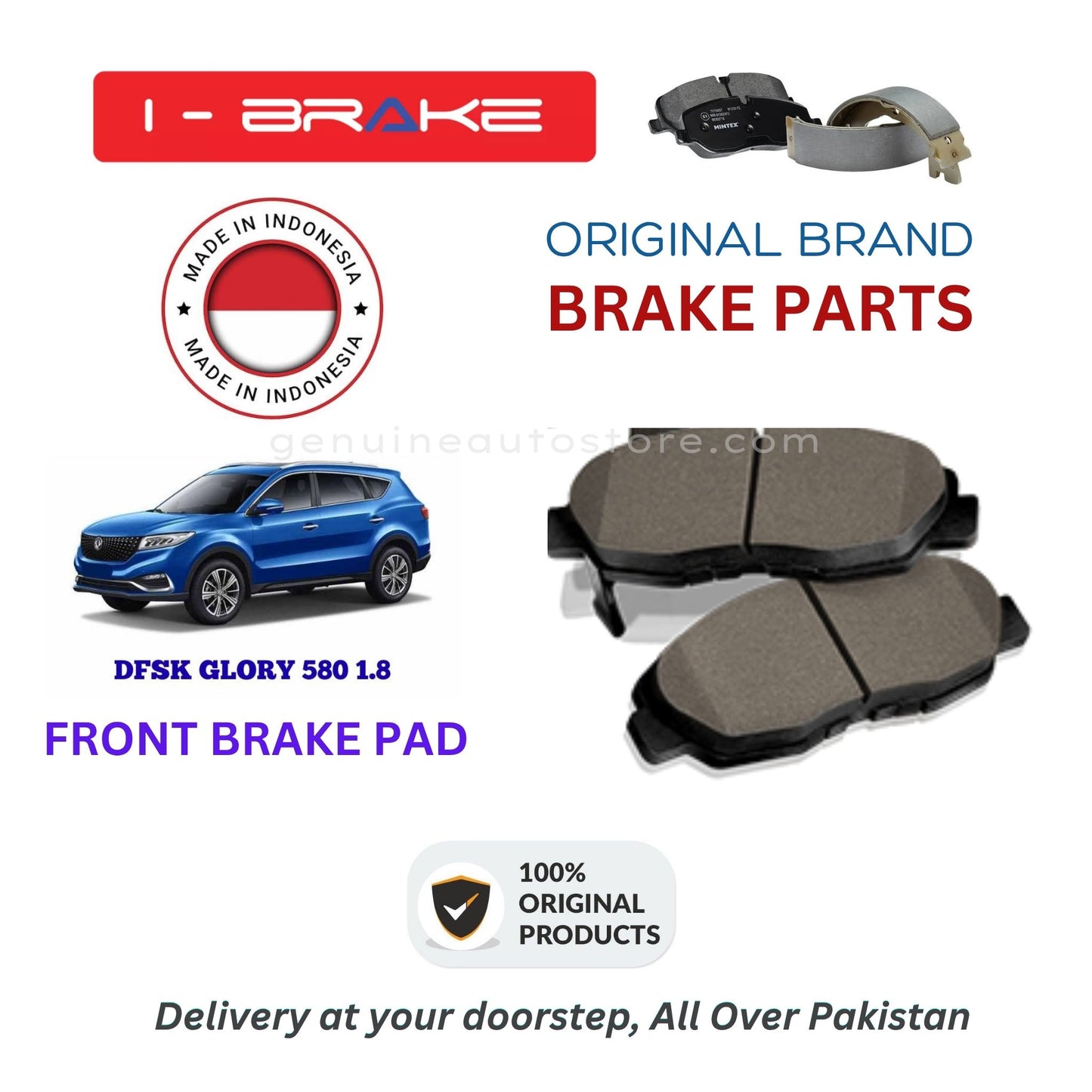 DFSK GLORY 580 1.8 Front Brake Pads iBrake Indonesia Genuine