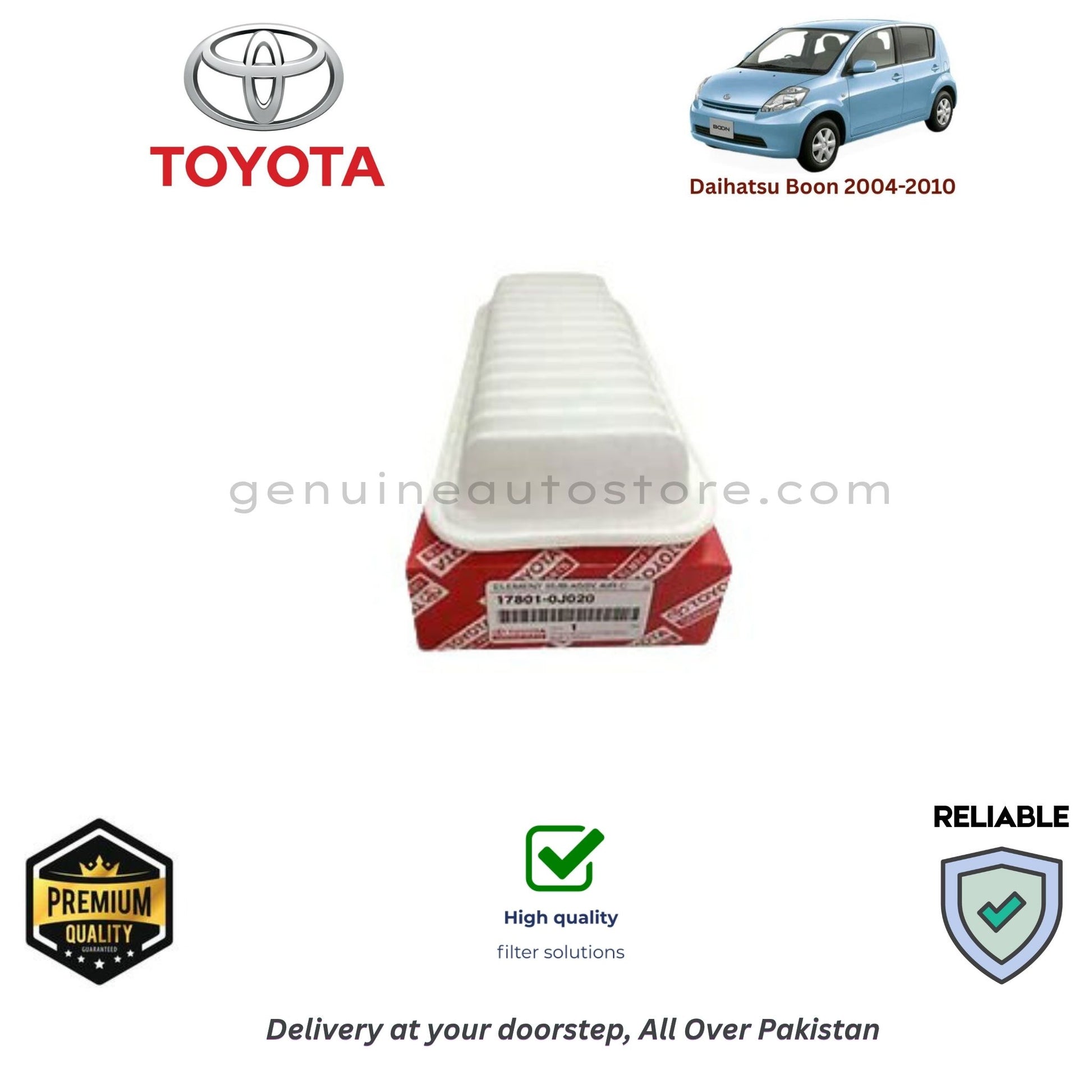 Daihastu Boon 2004-2010 Air Filter Premium Quality in Pakistan, 100% Genuine, Reliable, Best Price, Cash on Delivery 