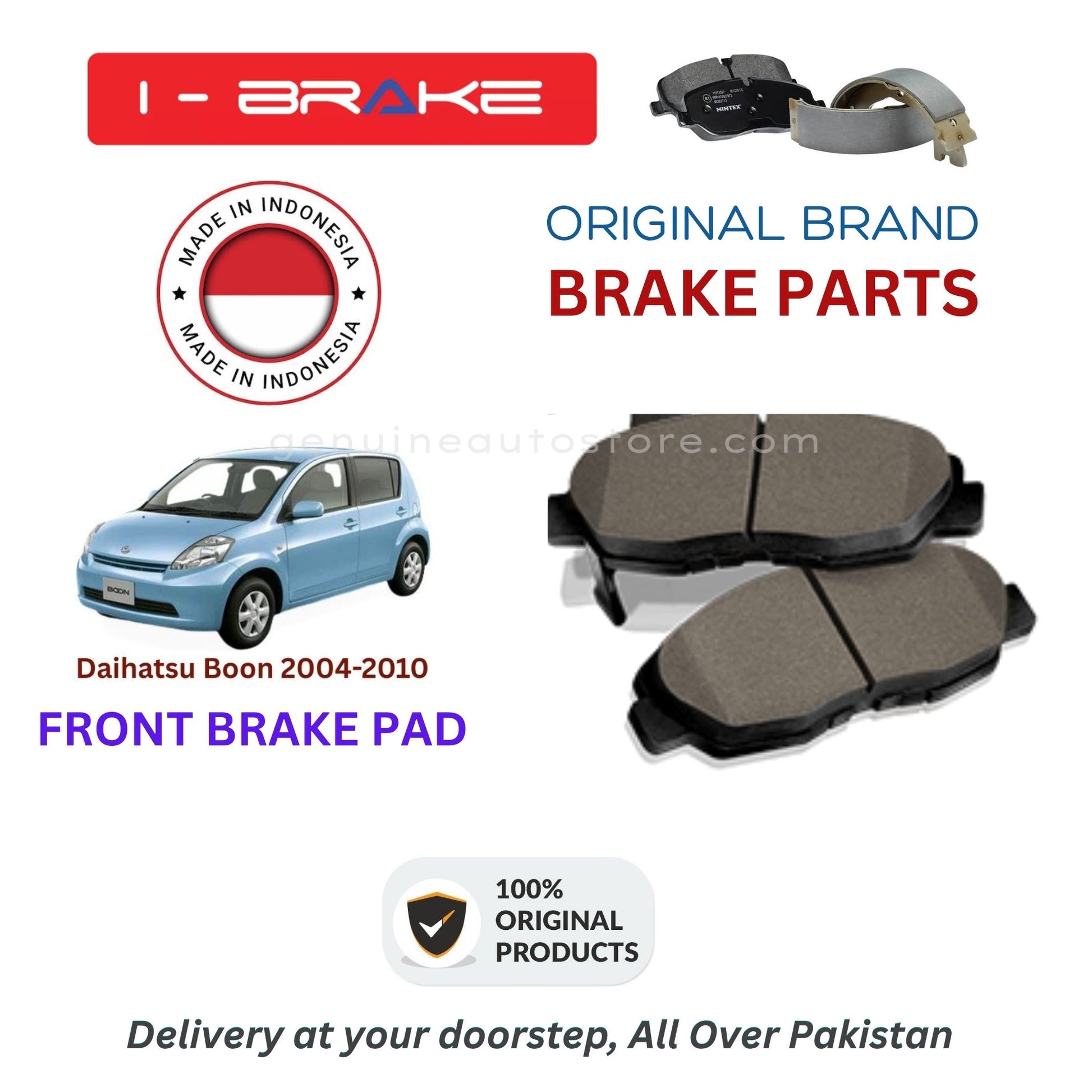Daihatsu Booon 2004-2010 Front Brake Pads iBrake Indonesia Genuine