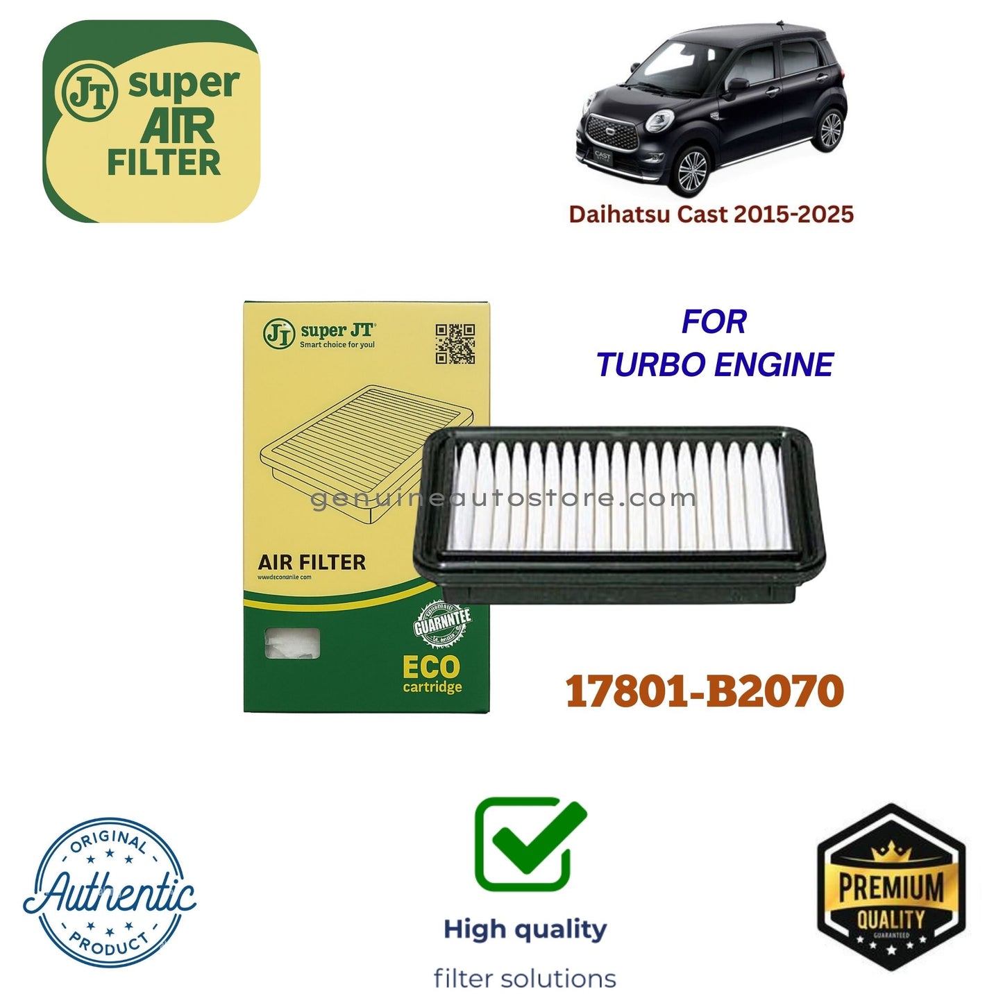 Daihatsu Cast 2015-2025 Air Filter Super JT 17801-B2070 in Pakistan