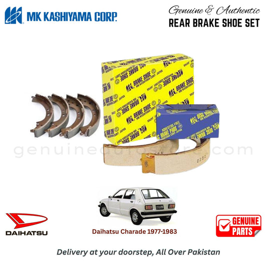 Daihatsu Charade 1977-1983 MK JAPAN REAR BRAKE SHOE SET in Pakistan. 100% Genuine, Reliable, Best Price, Cash on Delivery Available