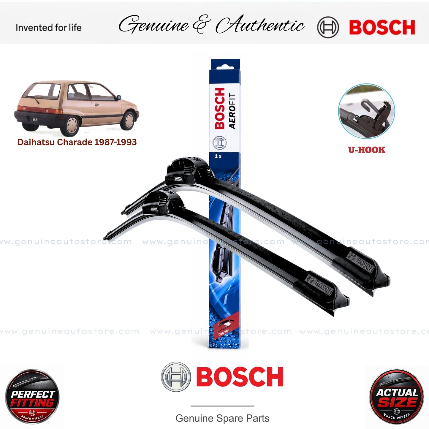 Daihatsu Charade 1987-1993 Bosch Genuine Front Wiper Blade Set Pakistan