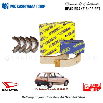 Daihatsu Charade 1987-1993 MK JAPAN REAR BRAKE SHOE SET in Pakistan. 100% Genuine, Reliable, Best Price, Cash on Delivery Available