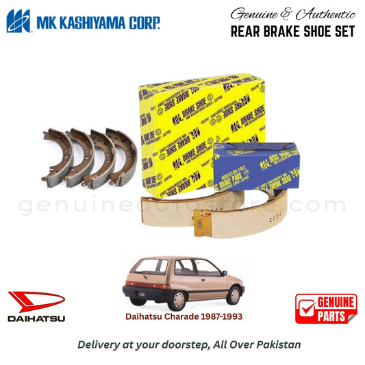 Daihatsu Charade 1987-1993 MK JAPAN REAR BRAKE SHOE SET in Pakistan. 100% Genuine, Reliable, Best Price, Cash on Delivery Available