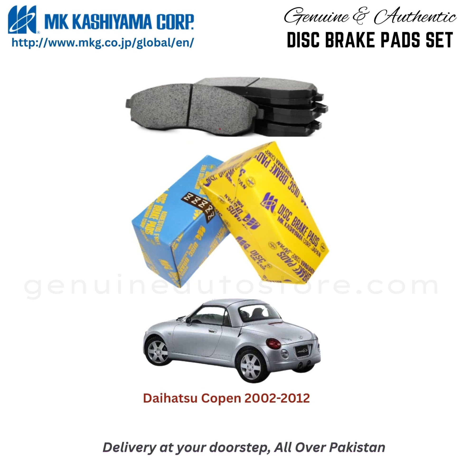 Daihatsu Copen 2002-2012 MK Japan  Front Brake Pads in Pakistan, 100% Genuine, Reliable, Best Price, Cash on Delivery Available