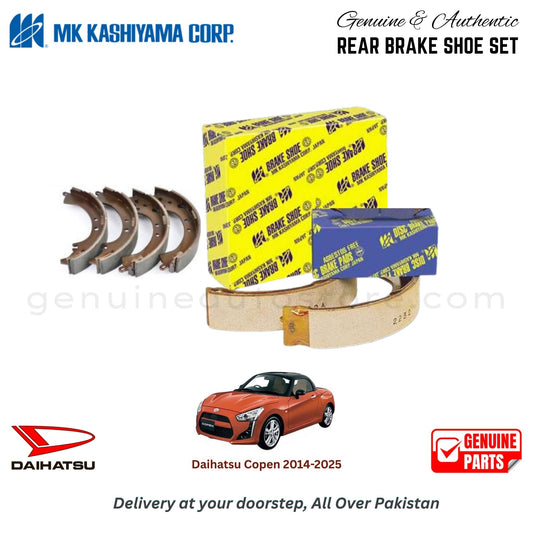 Daihatsu Copen 2014-2025 MK JAPAN REAR BRAKE SHOE SET in Pakistan. 100% Genuine, Reliable, Best Price, Cash on Delivery Available