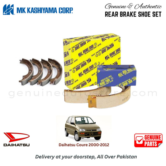 Daihatsu Coure 2000-2012 MK JAPAN REAR BRAKE SHOE SET in Pakistan. 100% Genuine, Reliable, Best Price, Cash on Delivery Available