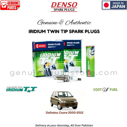 Daihatsu Coure 2002-2012 DENSO IRIDIUM TWIN TIP SPARK PLUG in Pakistan, 100% Genuine, Reliable, Best Price, Cash on Delivery Available