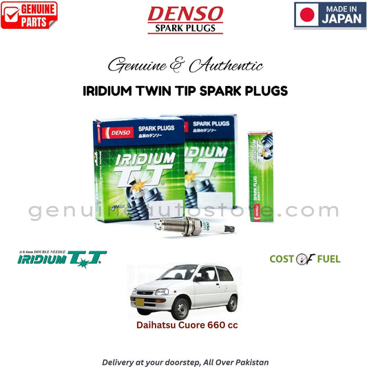 Daihatsu Coure 660 cc DENSO IRIDIUM TWIN TIP SPARK PLUG in Pakistan, 100% Genuine, Reliable, Best Price, Cash on Delivery Available