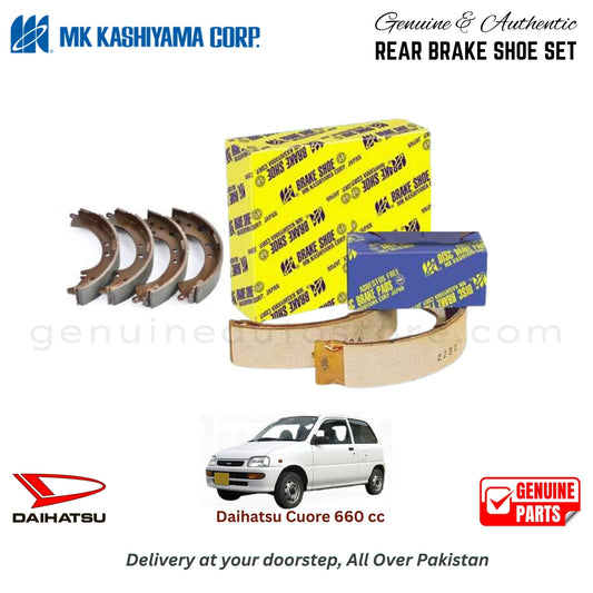 Daihatsu Cuore  660 cc MK JAPAN REAR BRAKE SHOE SET in Pakistan. 100% Genuine, Reliable, Best Price, Cash on Delivery Available