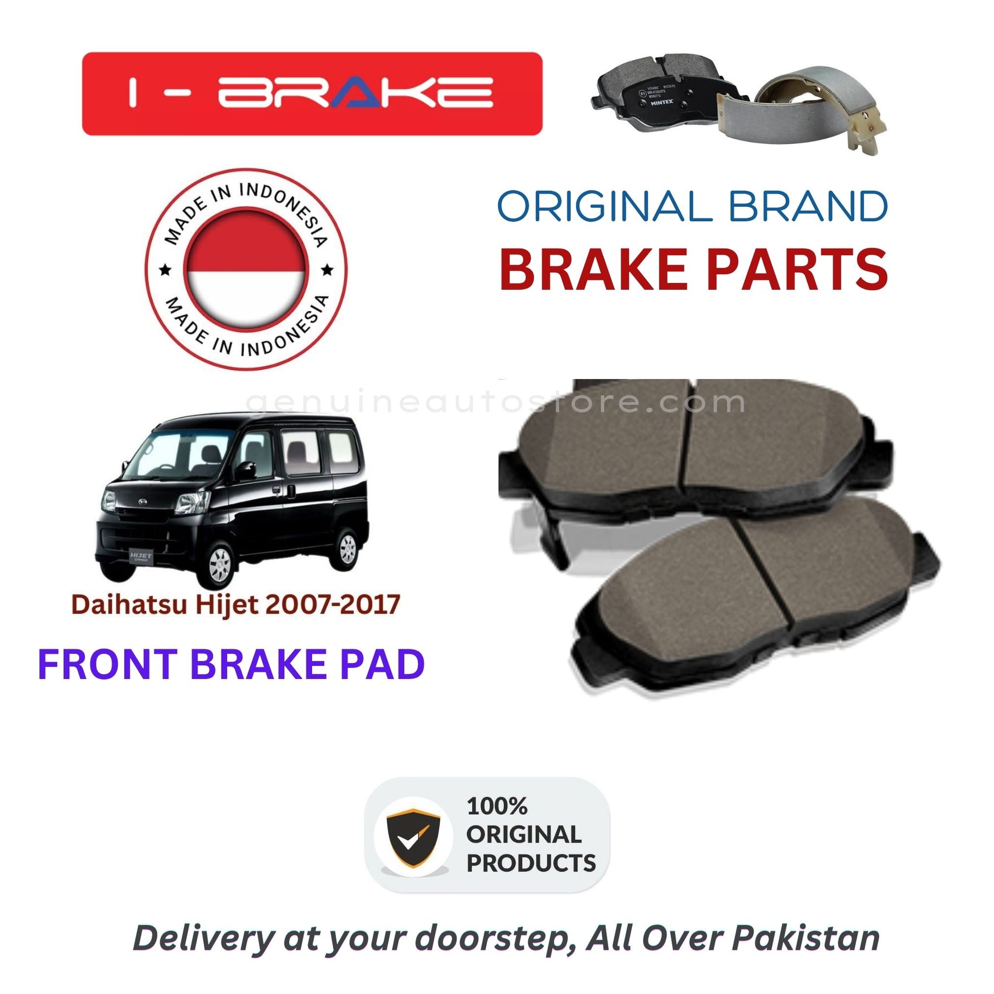Daihatsu Hijet 2007-2017 Front Brake Pads iBrake Indonesia Genuine