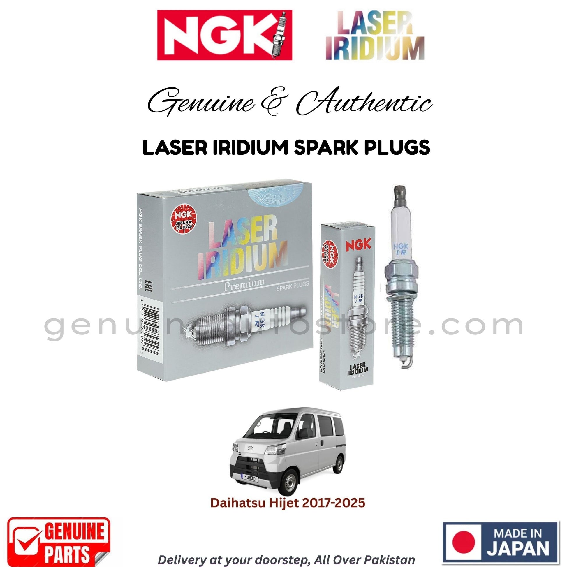 Daihatsu Hijet 2017-2025 NGK LASER IRIDIUM SPARK PLUGS in Pakistan. 100% Genuine, Reliable, Best Price, Cash on Delivery Available