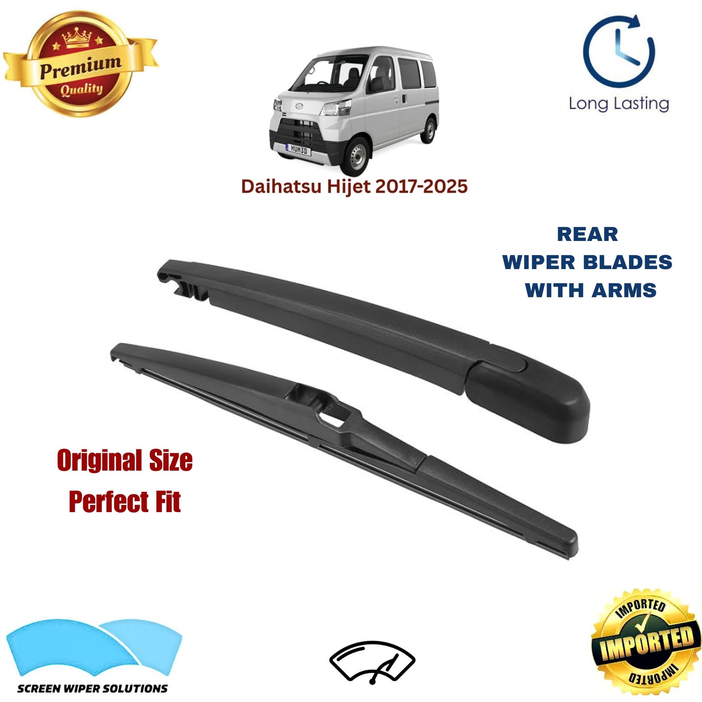 Daihatsu Hijet 2017-2025 Rear Wiper Blade with Arm in Pakistan