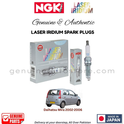 Daihatsu Mira 2002-2006 NGK LASER IRIDIUM SPARK PLUGS in Pakistan. 100% Genuine, Reliable, Best Price, Cash on Delivery Available