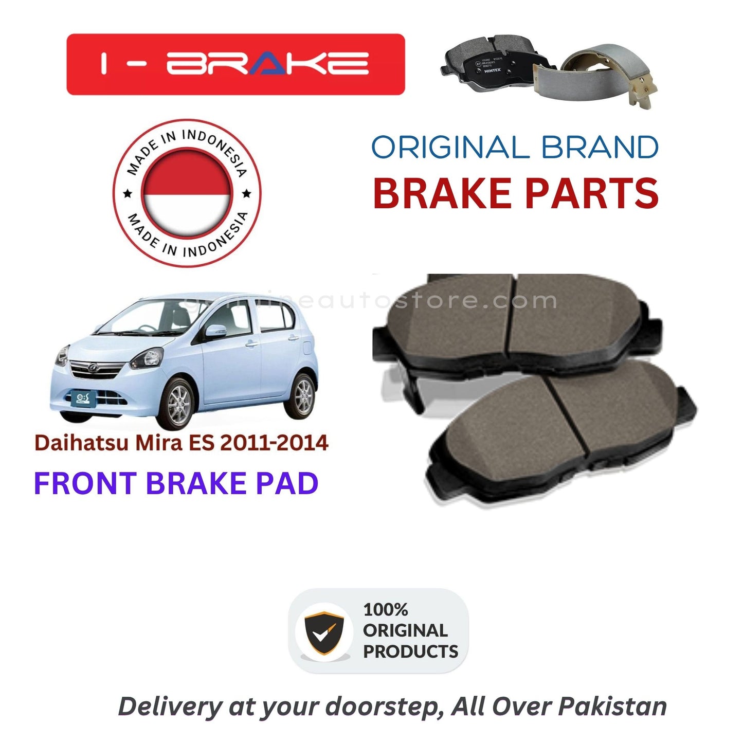Daihatsu Mira ES 2011-2014 Front Brake Pads iBrake Indonesia Genuine