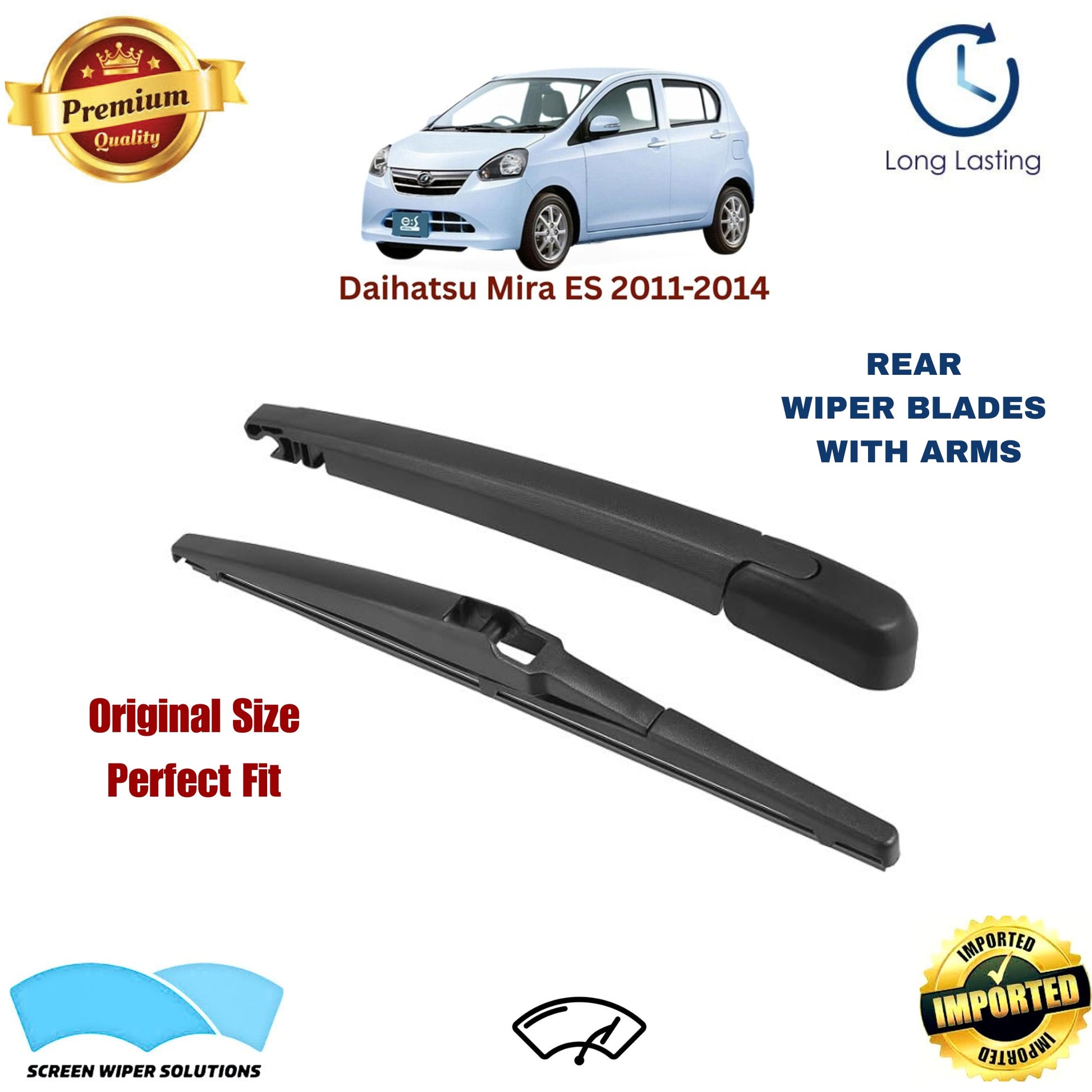 Daihatsu Mira ES 2011-2014 Rear Wiper Blade with Arm in Pakistan