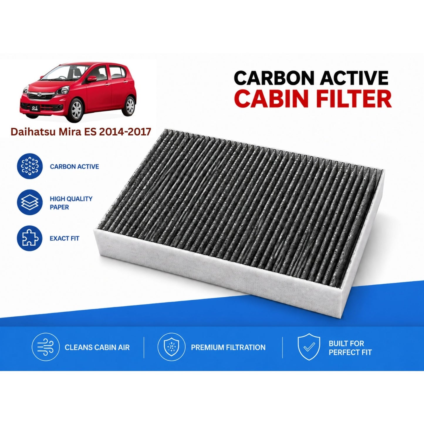 Daihatsu Mira ES 2014-2017 Cabin Filter Carbon Active
