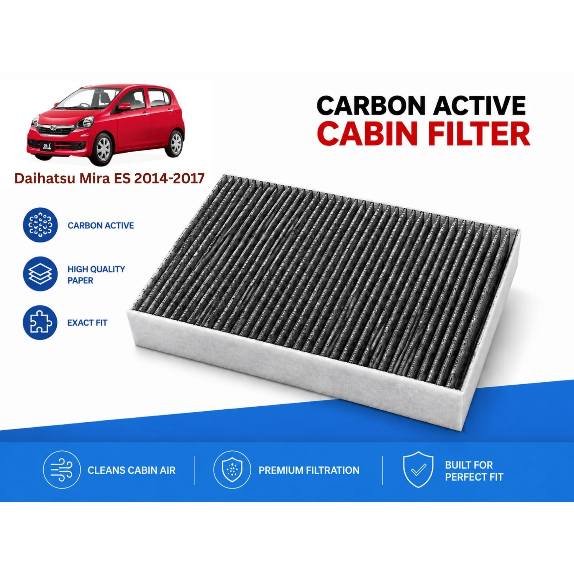 Daihatsu Mira ES 2014-2017 Cabin Filter Carbon Active