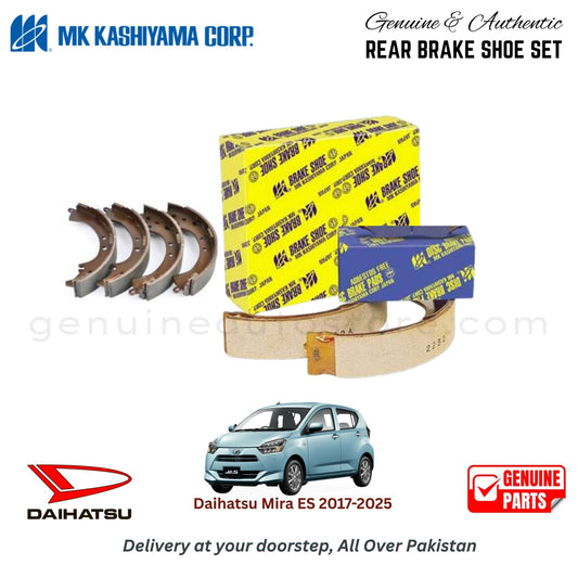 Daihatsu Mira ES 2017-2025 MK JAPAN REAR BRAKE SHOE SET in Pakistan. 100% Genuine, Reliable, Best Price, Cash on Delivery Available