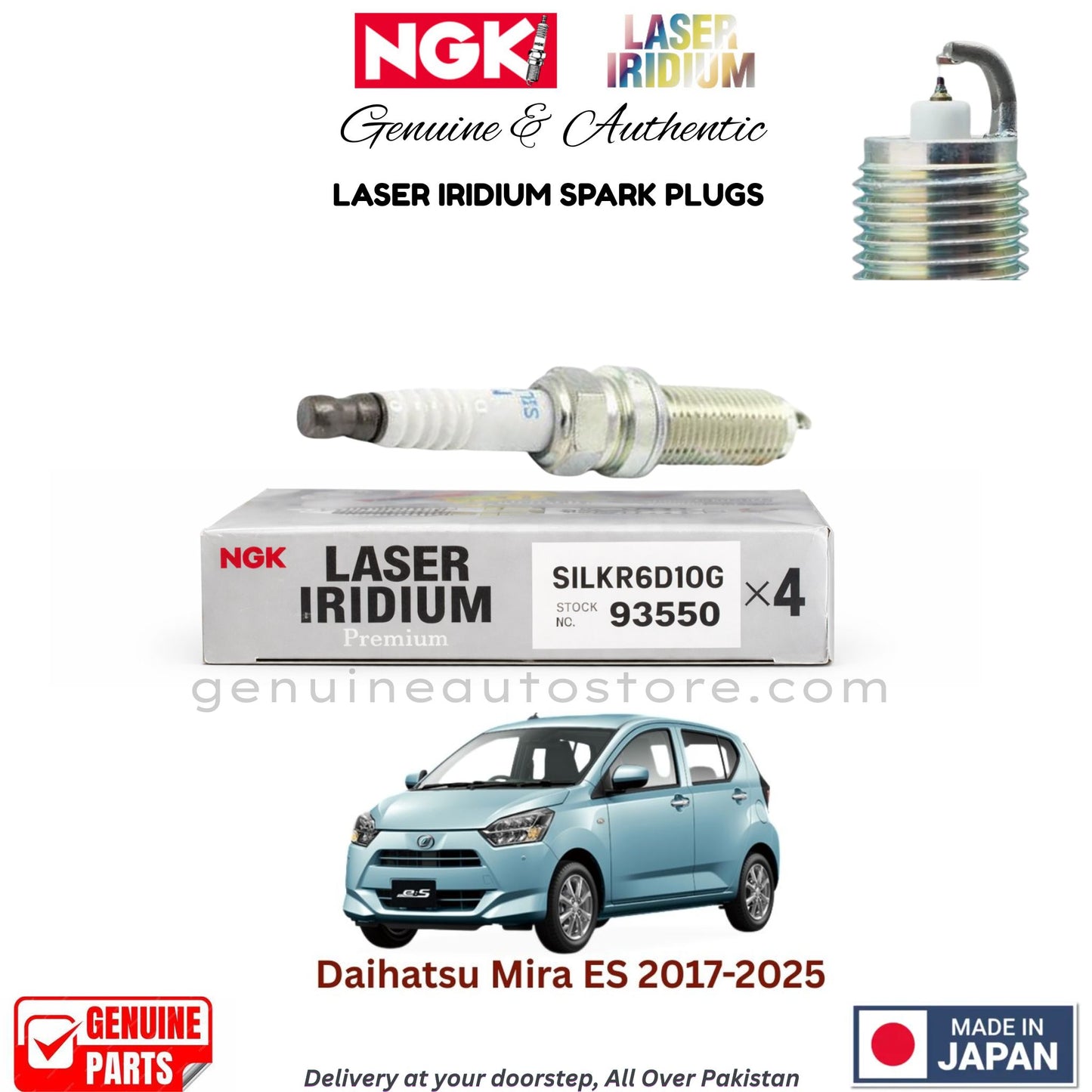 Daihatsu Mira Es 2017-2025 LA350 NGK Laser Iridium Spark Plug 1 Piece in Pakistan