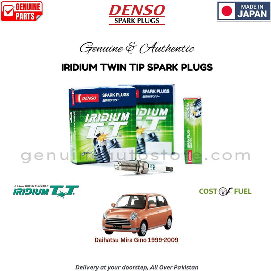 Daihatsu Mira Gino 1999-2009 DENSO IRIDIUM TWIN TIP SPARK PLUG in Pakistan, 100% Genuine, Reliable, Best Price, Cash on Delivery Available