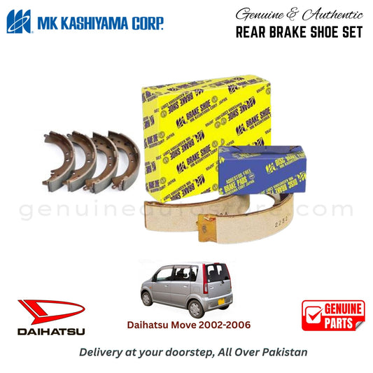Daihatsu Move 2002-2006 MK JAPAN REAR BRAKE SHOE SET in Pakistan. 100% Genuine, Reliable, Best Price, Cash on Delivery Available