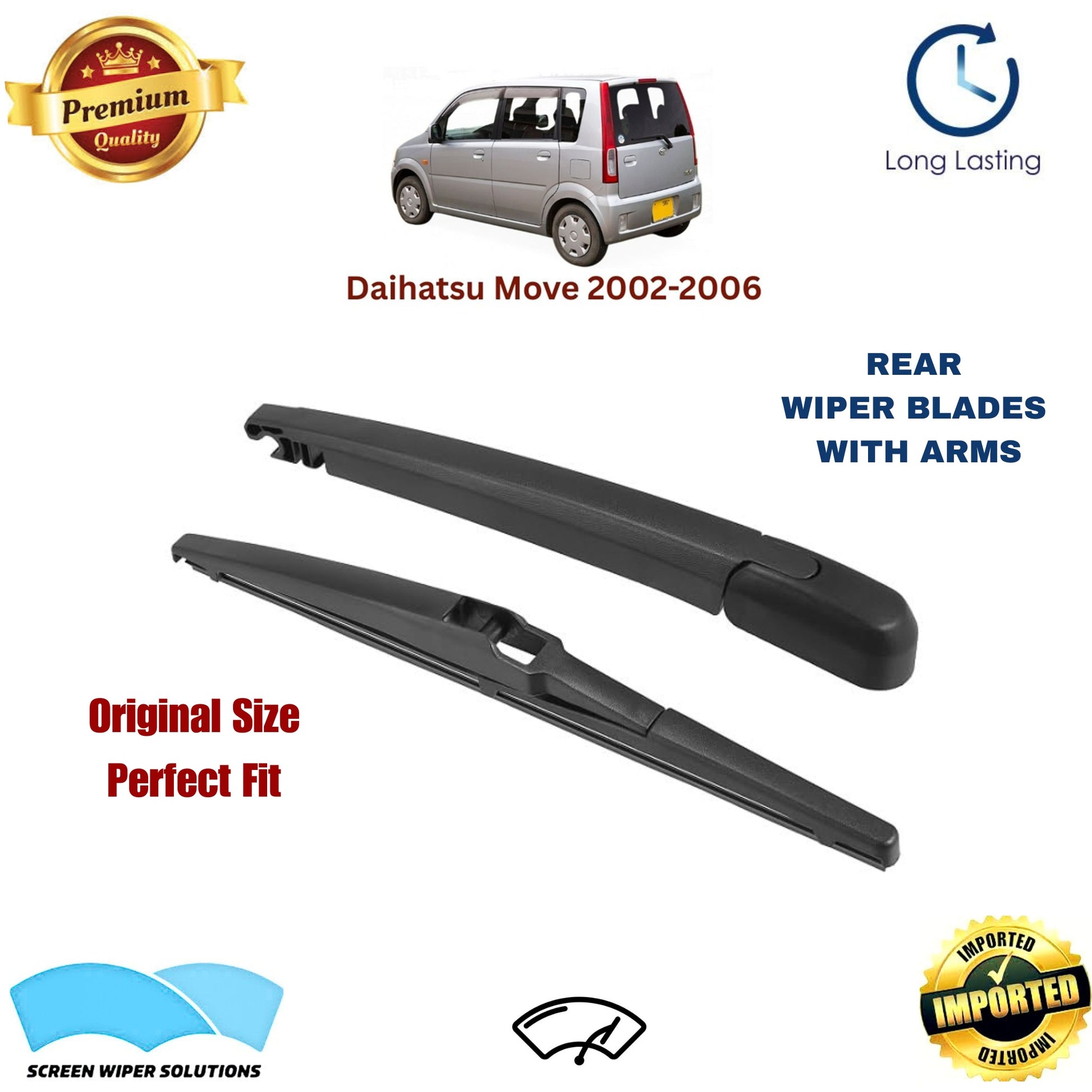 Daihatsu Move 2002-2006 Rear Wiper Blade with Arm in Pakistan