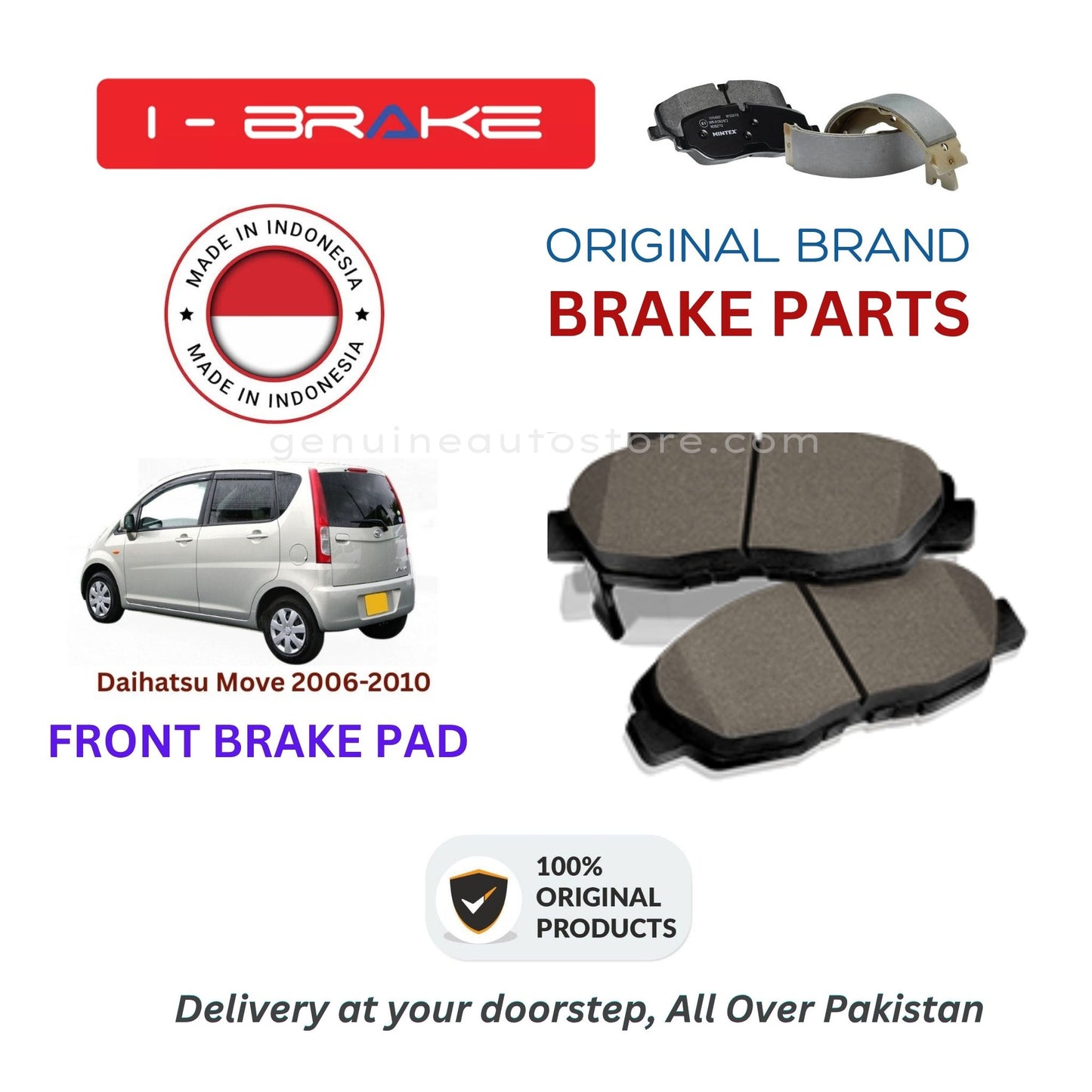 Daihatsu Move 2006-2010 Front Brake Pads iBrake Indonesia Genuine