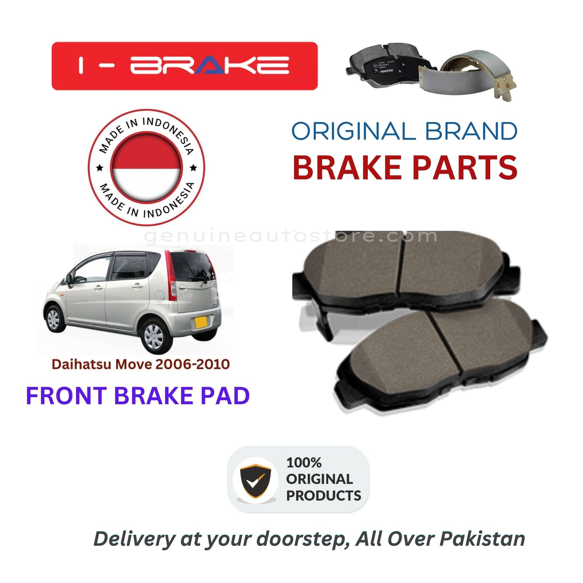 Daihatsu Move 2006-2010 Front Brake Pads iBrake Indonesia Genuine