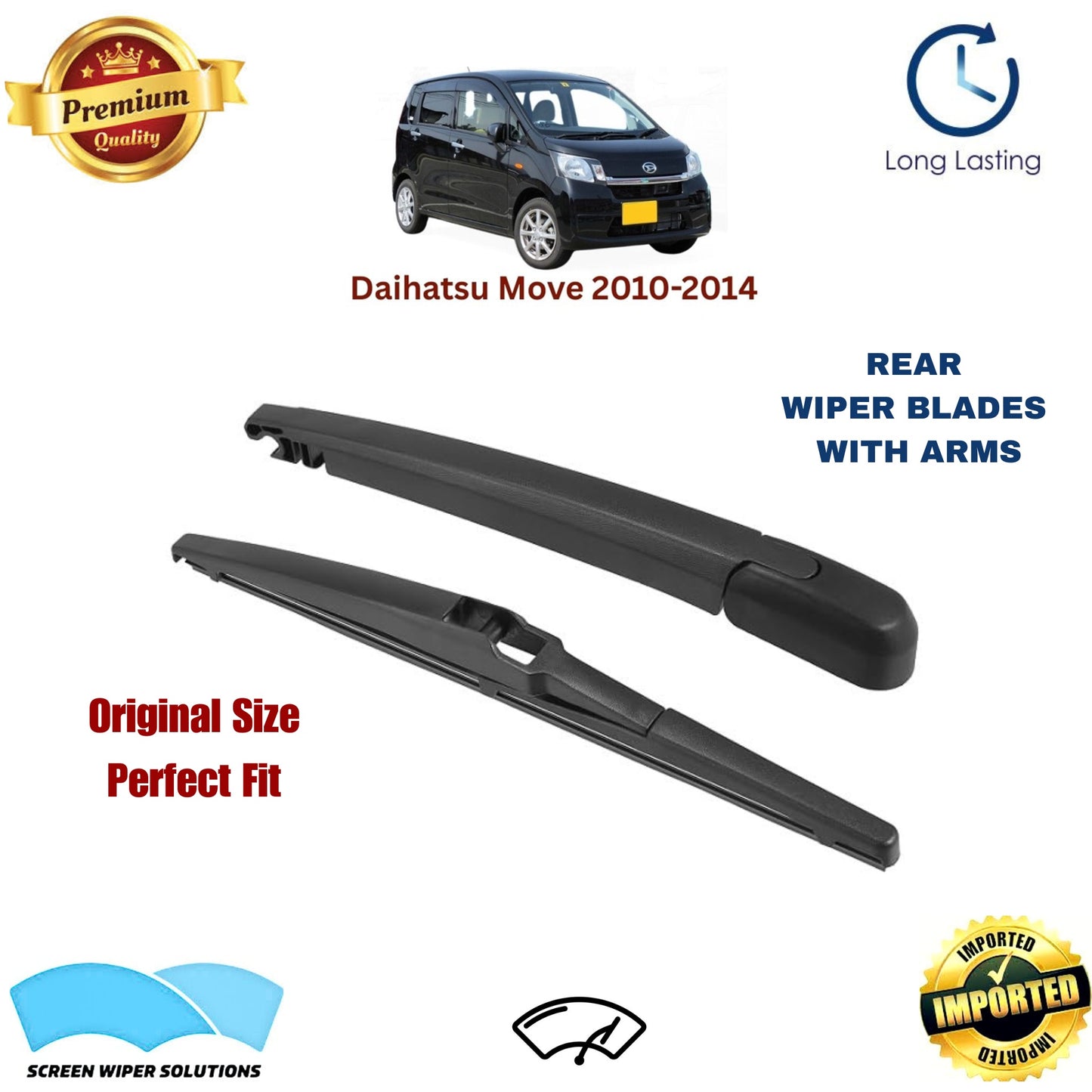 Daihatsu Move 2010-2014 Rear Wiper Blade with Arm in Pakistan