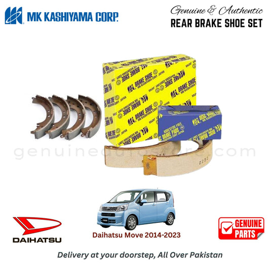 Daihatsu Move 2014-2023 MK JAPAN REAR BRAKE SHOE SET in Pakistan. 100% Genuine, Reliable, Best Price, Cash on Delivery Available