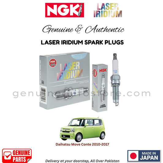 Daihatsu Move Conte 2010-2017 NGK LASER IRIDIUM SPARK PLUGS in Pakistan. 100% Genuine, Reliable, Best Price, Cash on Delivery Available