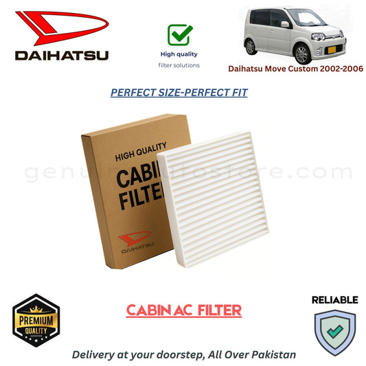 Daihatsu Move Custom 2002-2006 CABIN AC FILTER in Pakistan. 100% Genuine, Reliable, Best Price, Cash on Delivery Available  