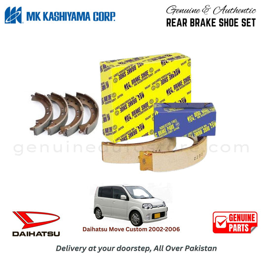 Daihatsu Move Custom 2002-2006 MK JAPAN REAR BRAKE SHOE SET in Pakistan. 100% Genuine, Reliable, Best Price, Cash on Delivery Available