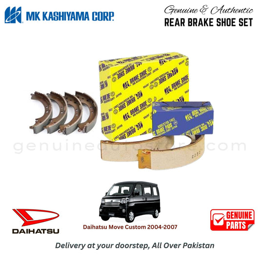 Daihatsu Move Custom 2004-2007 MK JAPAN REAR BRAKE SHOE SET in Pakistan. 100% Genuine, Reliable, Best Price, Cash on Delivery Available