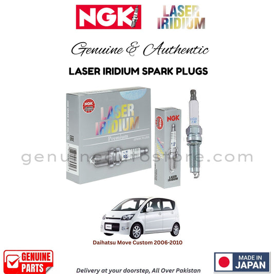 Daihatsu Move Custom 2006-2010 NGK LASER IRIDIUM SPARK PLUGS in Pakistan. 100% Genuine, Reliable, Best Price, Cash on Delivery Available