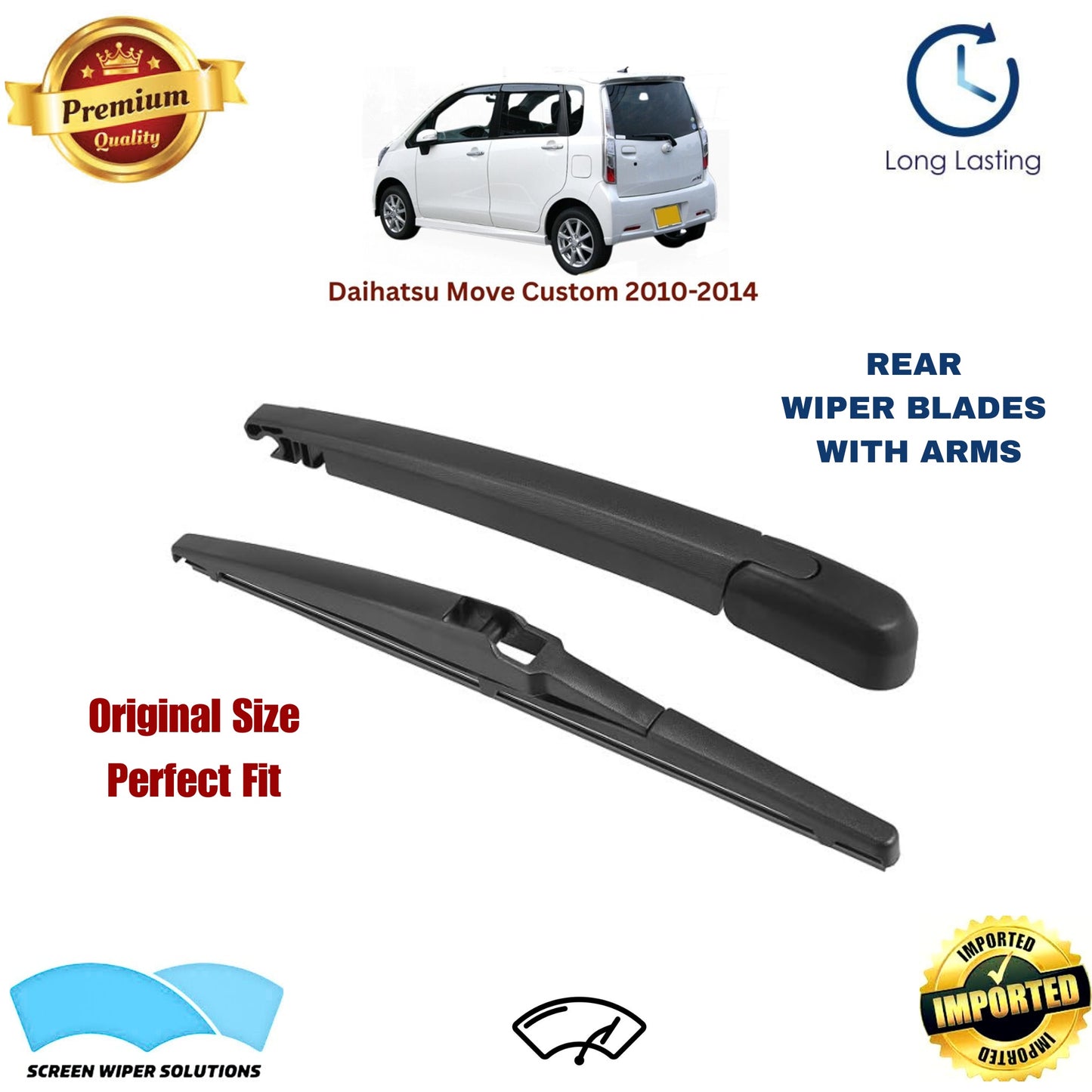 Daihatsu Move Custom 2010-2014 Rear Wiper Blade with Arm in Pakistan