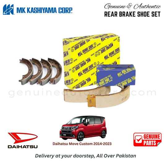 Daihatsu Move Custom 2014-2023 MK JAPAN REAR BRAKE SHOE SET in Pakistan. 100% Genuine, Reliable, Best Price, Cash on Delivery Available