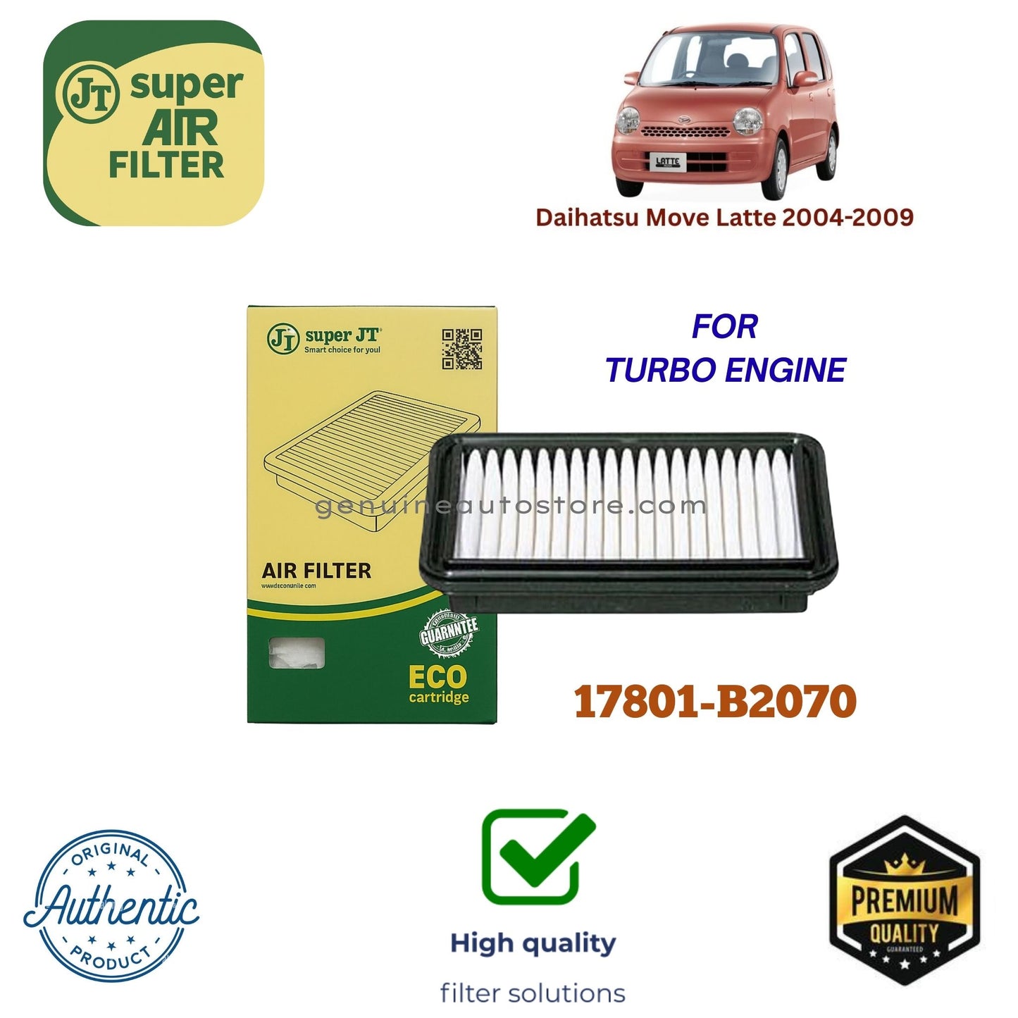 Daihatsu Move Latte 2004-2009 Air Filter Super JT 17801-B2070 in Pakistan