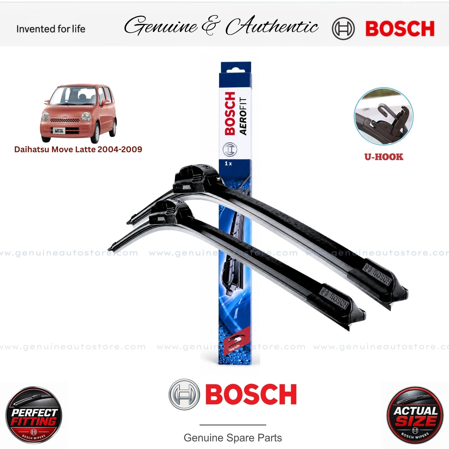 Daihatsu Move Latte 2004-2009 Bosch Genuine Front Wiper Blade Set Pakistan